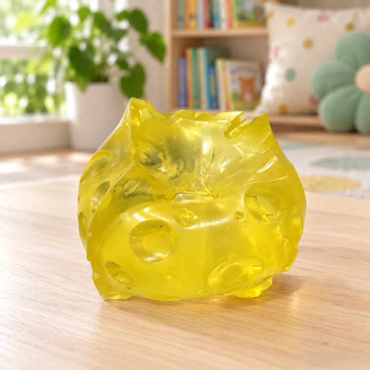Gniotek Antystresowy Ser z Dziurami Żelowy Silikonowy Squishy 5 cm Pachnący