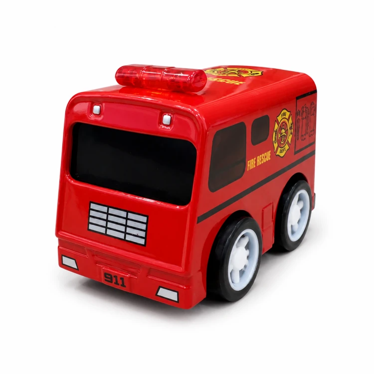 Metalowe Autko Straż Pożarna Samochodzik z Napędem Pull Back – Różne Wzory