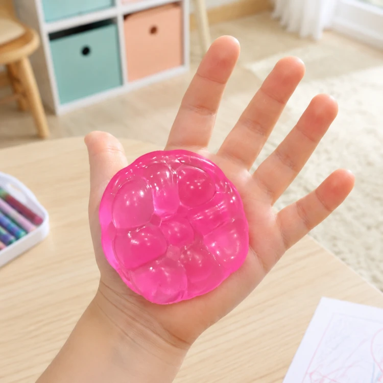 Gniotek Antystresowy Kostka Lodu Żelowa Karbowana Squishy Miękka 5 cm