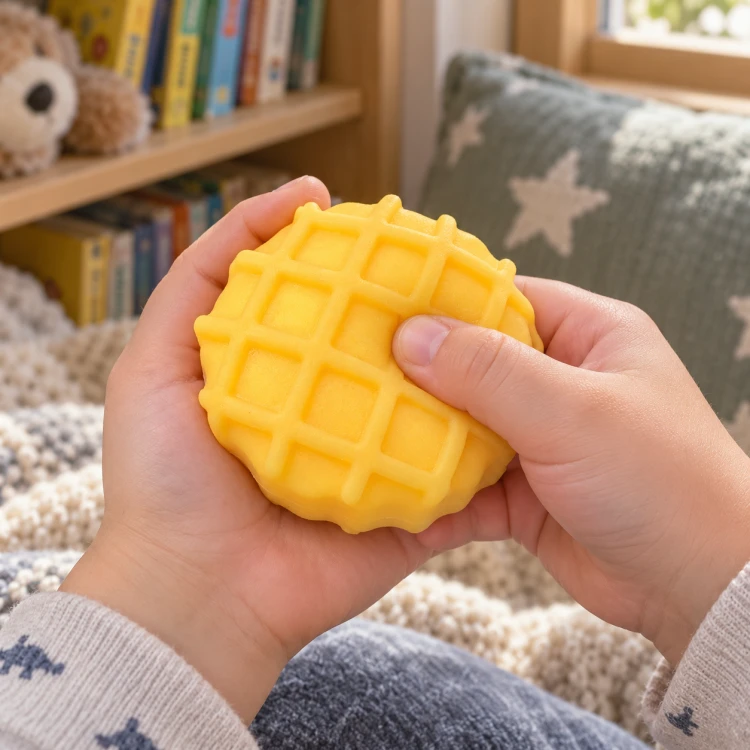 Gniotek Antystresowy Gofr Crunchy Squishy 7 cm Prezent na Dzień Chłopaka