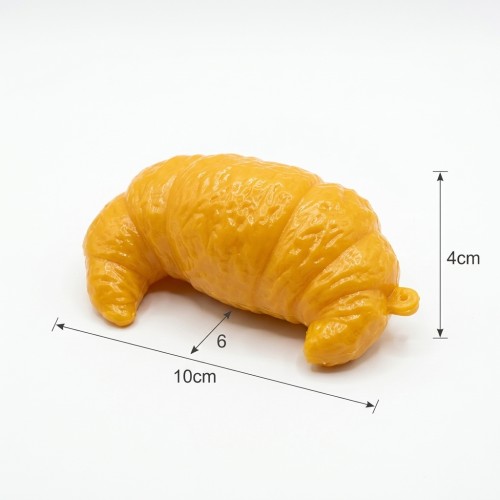Gniotek Antystresowy Croissant Rogal Crunchy Squishy 10 cm do Ściskania