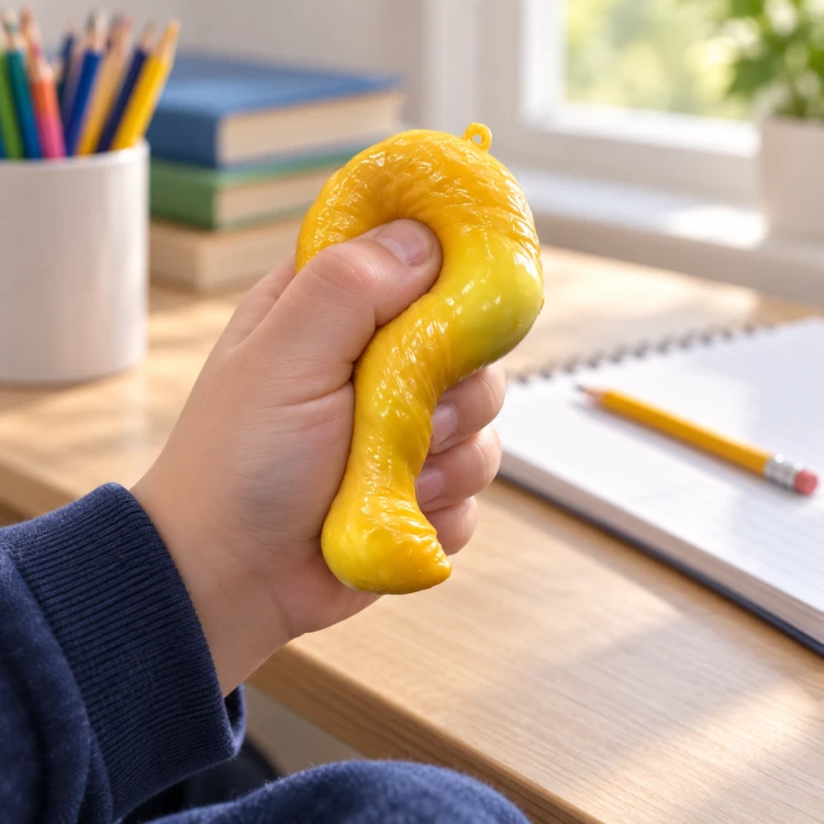 Gniotek Antystresowy Croissant Rogal Crunchy Squishy 10 cm do Ściskania