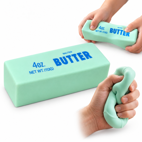 Gniotek Antystresowy Masło BUTTER Crunchy 14 cm Prezent na Dzień Chłopaka