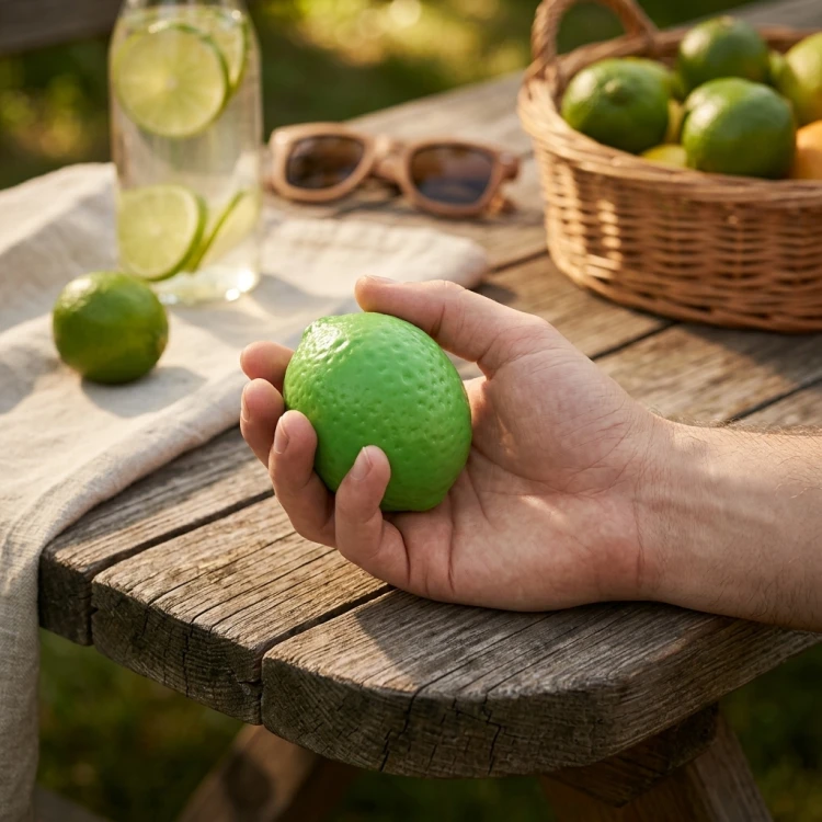 Gniotek Antystresowy Limonka Crunchy Squishy 7,5 cm Mięciutki do Ściskania
