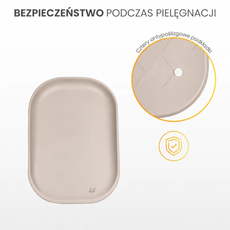 Przewijak Mata na Komodę Beżowy 70x48 cm Sensillo SAFI Miękki dla Dziecka