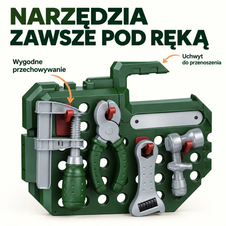 Warsztat dla Dzieci Walizka z Narzędziami Wiertarka Stolik Majsterkowicza