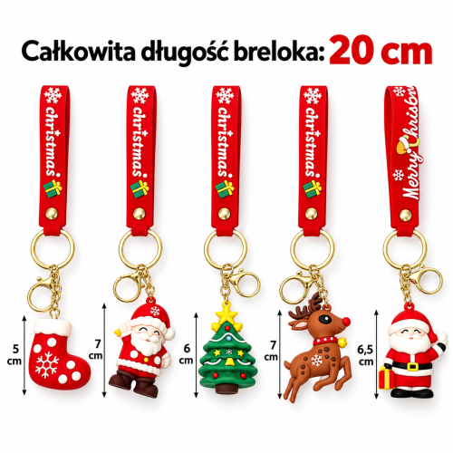Brelok świąteczny ze smyczą 5 wzorów