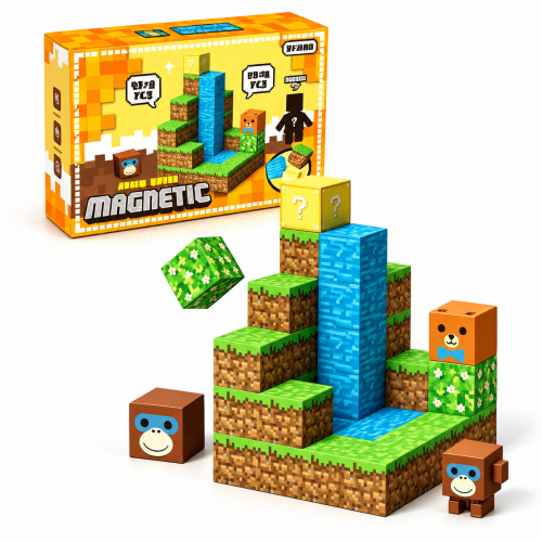KLOCKI MAGNETYCZNE Minecraft 40 el