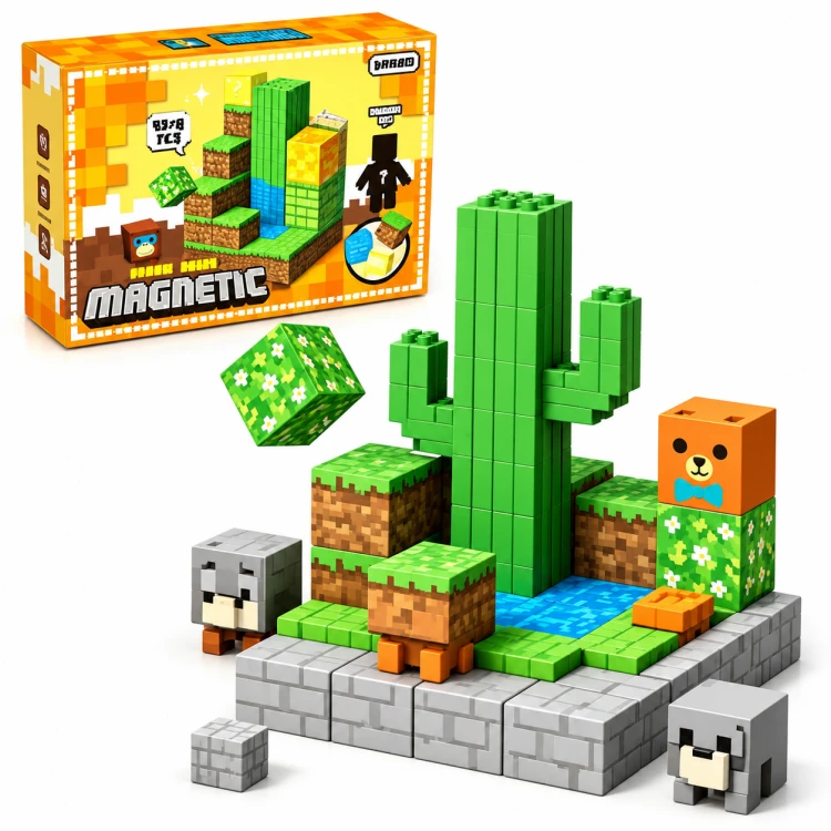 KLOCKI MAGNETYCZNE Minecraft 40 el