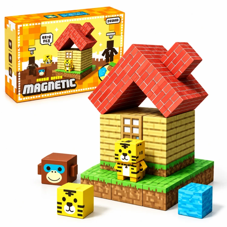 KLOCKI MAGNETYCZNE Minecraft 40 el