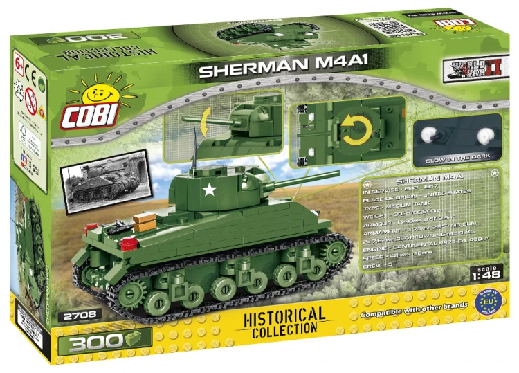 KLOCKI COBI 2708 Czołg Sherman M4A1 HC WWII 300 EL