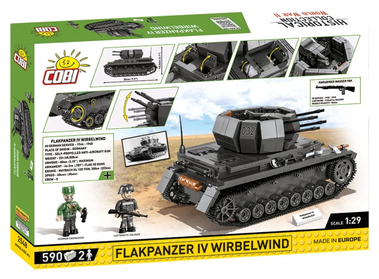 KLOCKI COBI 2548 Czołg Flakpanzer IV Wirbelwind HC WW2 590 EL