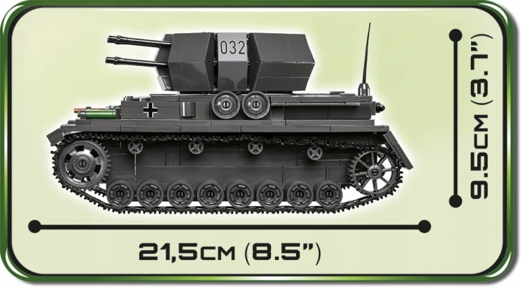 KLOCKI COBI 2548 Czołg Flakpanzer IV Wirbelwind HC WW2 590 EL