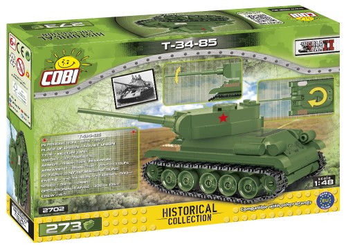 KLOCKI COBI 2702 Czołg Radziecki T-34-85 HC WW2 273 EL