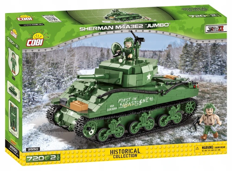 KLOCKI COBI 2550 Czołg Sherman M4A3E2 Jumbo HC WW2 720 EL