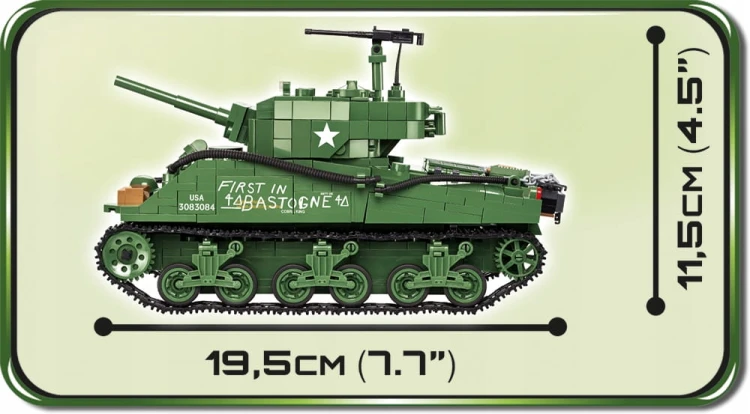 KLOCKI COBI 2550 Czołg Sherman M4A3E2 Jumbo HC WW2 720 EL
