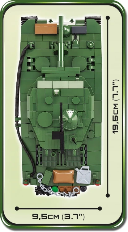 KLOCKI COBI 2550 Czołg Sherman M4A3E2 Jumbo HC WW2 720 EL