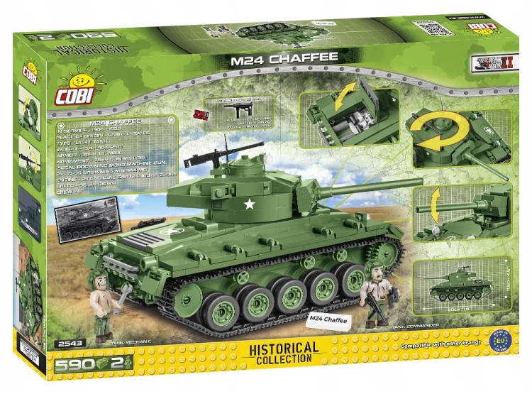 KLOCKI COBI 2543 Czołg M24 Chaffee HC WWII 590 EL