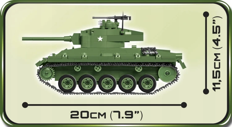 KLOCKI COBI 2543 Czołg M24 Chaffee HC WWII 590 EL