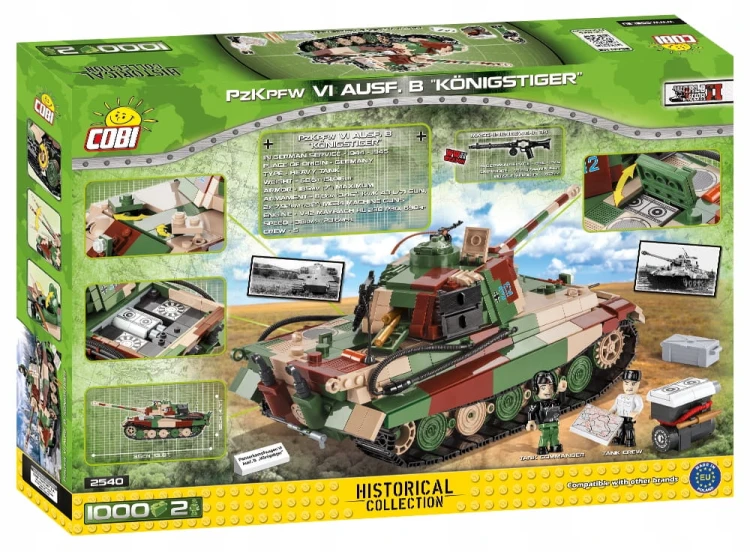 KLOCKI COBI 2540 Pzkpfw Vi Ausf B Konigstiger HC WW2 1000 EL