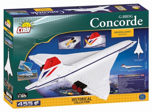 KLOCKI COBI 1917 Samolot Concorde G-BBDG HC 455 EL.
