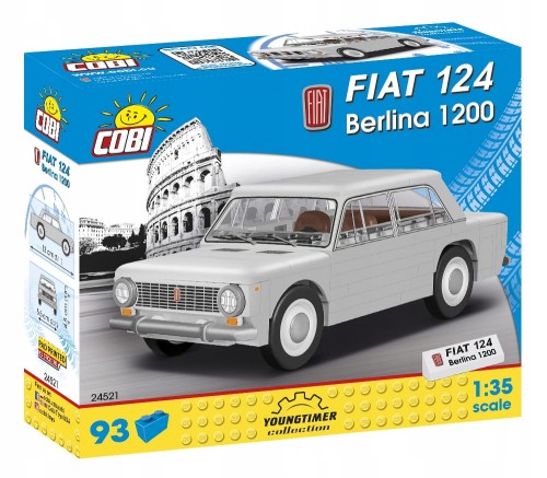 KLOCKI COBI 24521 Samochód Fiat 124 Berlina 1200 Youngtimer 93 El.