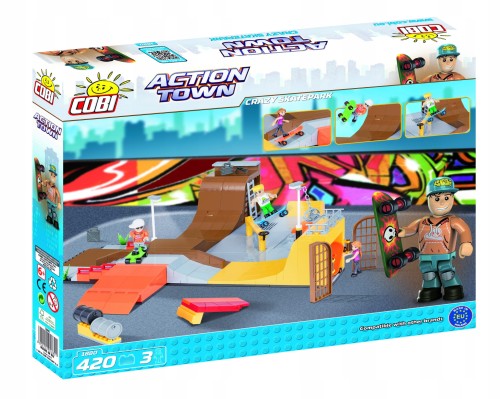 KLOCKI COBI 1880 Szalony Skatepark Action Town 420 El.