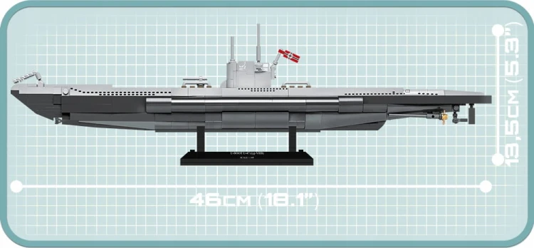 KLOCKI COBI 4828 OKRĘT PODWODNY U-Boot U-47 ŁÓDŹ  VIIB 422EL. HC WWII WOJSKOWA ARMIA KOMP. Z LEGO