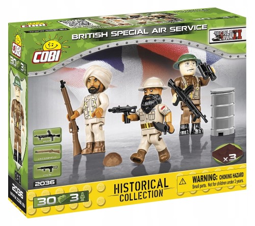 KLOCKI COBI 2036 Figurki Żołnierzy Armia Brytyjska HC WW2 30 El.