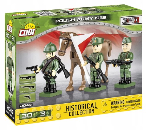 KLOCKI COBI 2049 Figurki Żołnierze Polska Armia HC WW2 30 El.