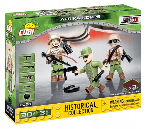 KLOCKI COBI 2050 Figurki Żołnierzy Afrika Korps HC WW2 30 El.