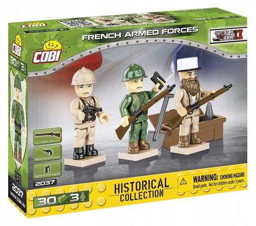 KLOCKI COBI 2037 Figurki Żołnierzy Armia Francuska HC WW2 30 El.