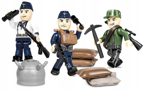 Klocki Cobi 2046 Figurki Żołnierzy Niemcy Narvik 1940 HC WW2 30 El.