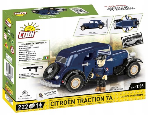 KLOCKI COBI 2263 Samochód 1934 Citroen Traction 7A HC WW2 222 EL.