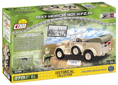 KLOCKI COBI 2256 Samochód 1937 Horch 901 kfz.15 HC WW2 178 El.