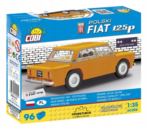 KLOCKI COBI 24522 Samochód Polski Fiat 125p Youngtimer 96 El.