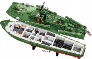 KLOCKI COBI 4825 ŁÓDŹ STATEK PATROL Torpedo PT-109 PATROLOWA 3726 EL. WOJSKOWA ARMIA WOJSKO KOMP. Z LEGO