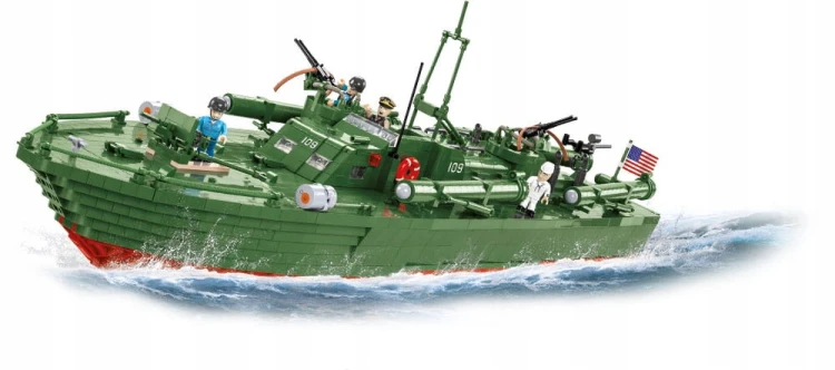 KLOCKI COBI 4825 ŁÓDŹ STATEK PATROL Torpedo PT-109 PATROLOWA 3726 EL. WOJSKOWA ARMIA WOJSKO KOMP. Z LEGO