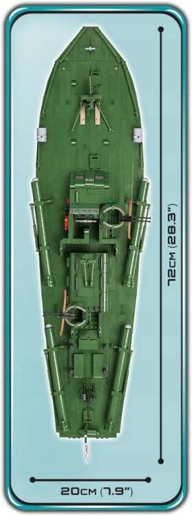 KLOCKI COBI 4825 ŁÓDŹ STATEK PATROL Torpedo PT-109 PATROLOWA 3726 EL. WOJSKOWA ARMIA WOJSKO KOMP. Z LEGO
