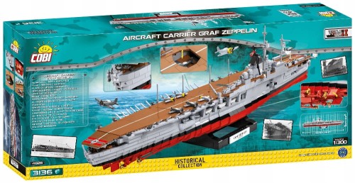 KLOCKI COBI 4826  Aircraft Carrier Graf Zeppelin  LOTNISKOWIEC STATEK 3136 EL. KOMP. Z LEGO
