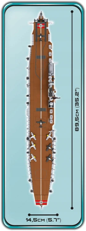 KLOCKI COBI 4826  Aircraft Carrier Graf Zeppelin  LOTNISKOWIEC STATEK 3136 EL. KOMP. Z LEGO
