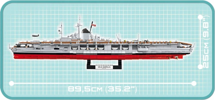 KLOCKI COBI 4826  Aircraft Carrier Graf Zeppelin  LOTNISKOWIEC STATEK 3136 EL. KOMP. Z LEGO