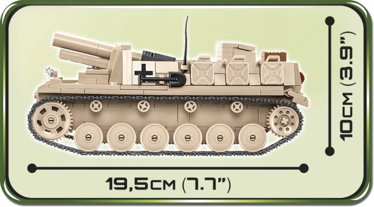 KLOCKI COBI 2528 Działo Samobieżne Sturmpanzer II HC WW2 465 EL