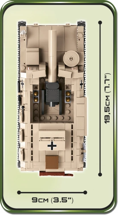 KLOCKI COBI 2528 Działo Samobieżne Sturmpanzer II HC WW2 465 EL