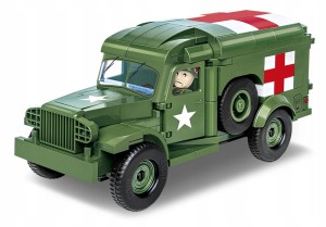 KLOCKI COBI 2257 1942 Samochód Ambulance WC-54 HC WW2 293 El.