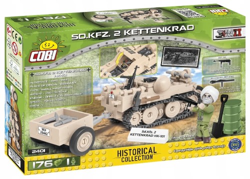 KLOCKI COBI 2401 Pojazd Sd.Kfz.2 Kettenkrad HC WW2 176 El.
