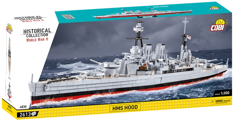 KLOCKI COBI 4830 STATEK KRĄŻOWNIK ŁÓDŹ HMS HOOD   BRYTYJSKI 2613 EL. KOMP. Z LEGO