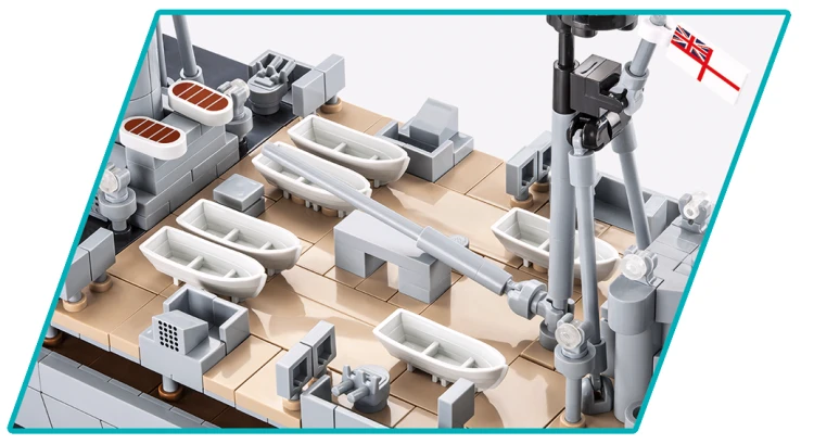KLOCKI COBI 4830 STATEK KRĄŻOWNIK ŁÓDŹ HMS HOOD   BRYTYJSKI 2613 EL. KOMP. Z LEGO
