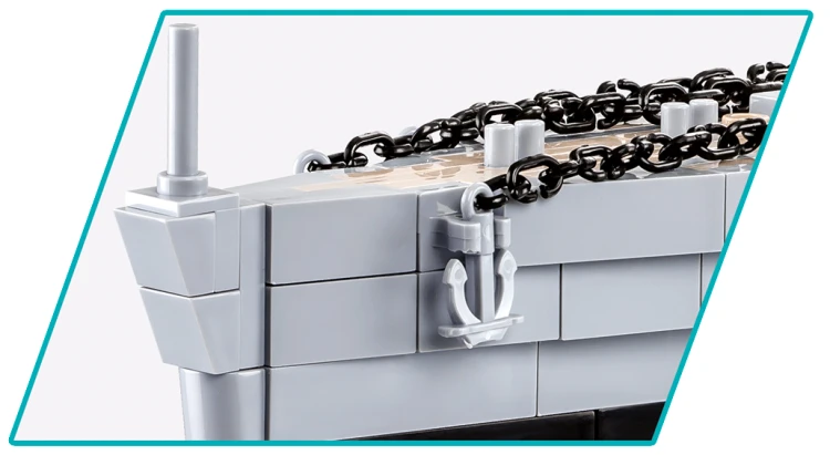 KLOCKI COBI 4830 STATEK KRĄŻOWNIK ŁÓDŹ HMS HOOD   BRYTYJSKI 2613 EL. KOMP. Z LEGO