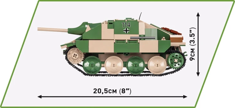 KLOCKI COBI 2558 Czołg Jagdpanzer 38(t) Hetzer HC WW2 555 EL
